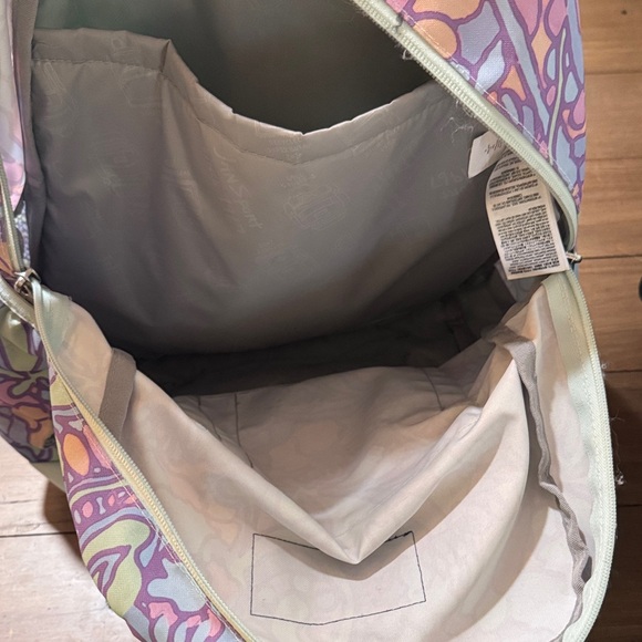 JanSport Pink and Purple Abstract Backpack - Picture 4 of 5